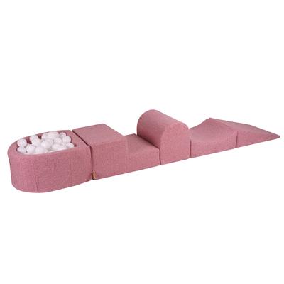 Schaumstoff-Kletterblöcke für Kleinkinder Boucle Pink® 4 Elemente mit Bällebad 57x45x30cm