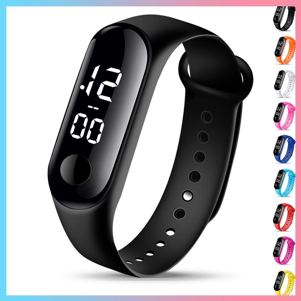Sports LED Digital Wrist Watch Casaul Digital Wristwatch with Soft Adjustable Strap for Children Students