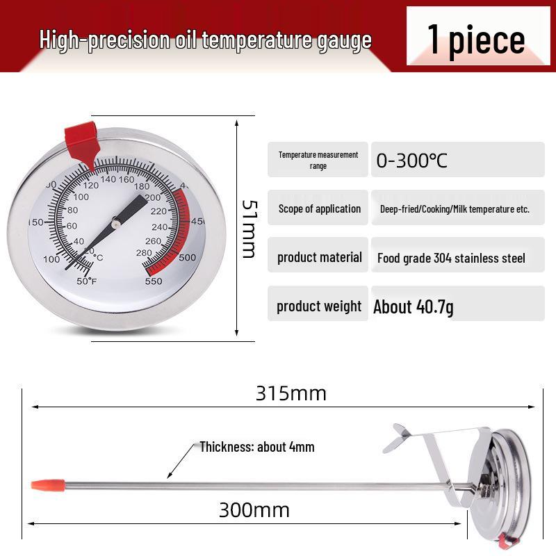 Digital Kitchen Thermometer: Food, Water, Milk, Oil & Baking Probe