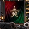 Wall Hanging Tapestry Morocco Football Print Cloth for Living Room Bedroom Home Decor