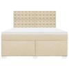Maison Exclusive - Sommier à lattes de lit avec matelas Crème 180x200 cm Tissu