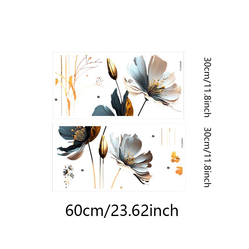 Simulation Flower Wall Stickers Living Room Bedroom Wall Home Beautification Decorative Wall Stickers