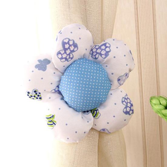 

2 шт. держатели для штор ручной работы многоразовые хлопковые домашние красивые тканевые цветочные завязки для штор обработка окон