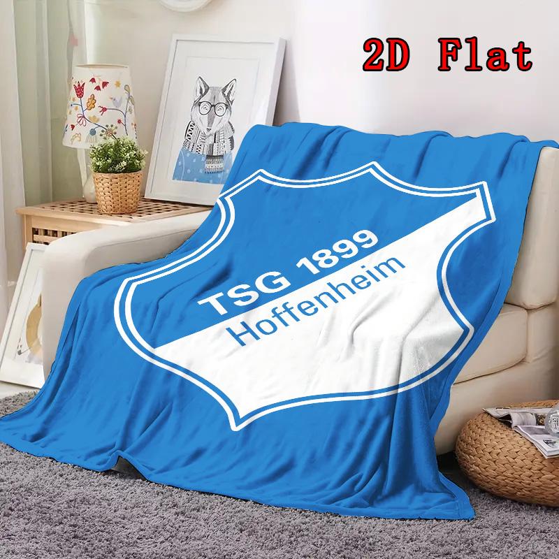 TSG Hoffenheim 2D Flat Pattern Flannel Blanket High quality All Seasons Warmth and Comfort Perfect for Christmas Gifts.