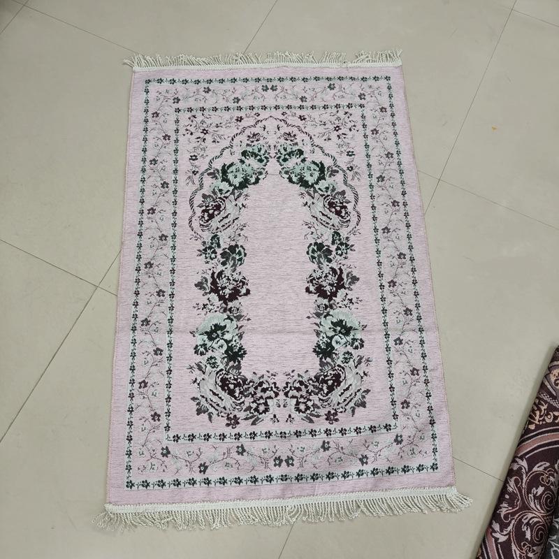 Tragbarer kleiner bunter Teppich mit Blumenmuster - Ideal für Hajj, 110x70cm