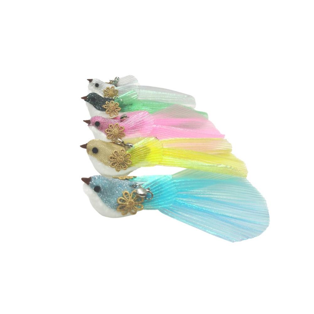 Simulation Bird Cat Toy Feather Bird with Bell Kitten Wand Toy Replacement Heads Cat Teaser Interactive Cat Toy Accessories