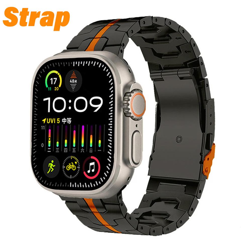 Titanium Strap for Apple Watch Ultra 2 49mm 46mm 45mm 44mm Metal Case Protector Bumper Frame for IWatch Series 10 9 8 7 6 5 4 SE