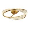 Strip Ceiling Light Crystal Rings Ceiling Lamp 3 Color Temperatures In One Gold Lighting Fixture Indoor Diamond Luster