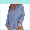 Trendy Waffle Knit Top With Button Closure For Casual Streetwear Women