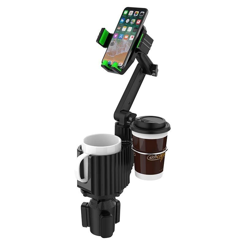Good Selling A02 3 in 1 Adjustable Car Holder Phone Holder Multifunctional Dual Cup Holder Expander 16.0cm * 11.0cm * 18.5cm чёрный