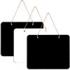 3Pcs Hanging Chalkboard Signs 8x10 Inch Wooden Double Sided Erasable Message Board, Memo Message Sign with Hanging String for Wedding Kitchen Home