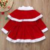 (Kung Pao Chicken)Toddler Kids Baby Girls Christmas Clothes Costume Party Dresses+Shawl+Hat Outfit