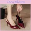 High Heel Womens Sandals With Metal Thin Heel Pointed Toe For Spring Style