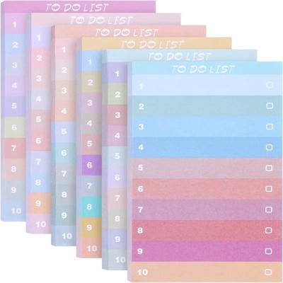 50 Sheets To Do List Sticky Notes,multicolors Lined Sticky Notes Self Adhesive Sticky Notes Memo Pad To Do List For Office Note