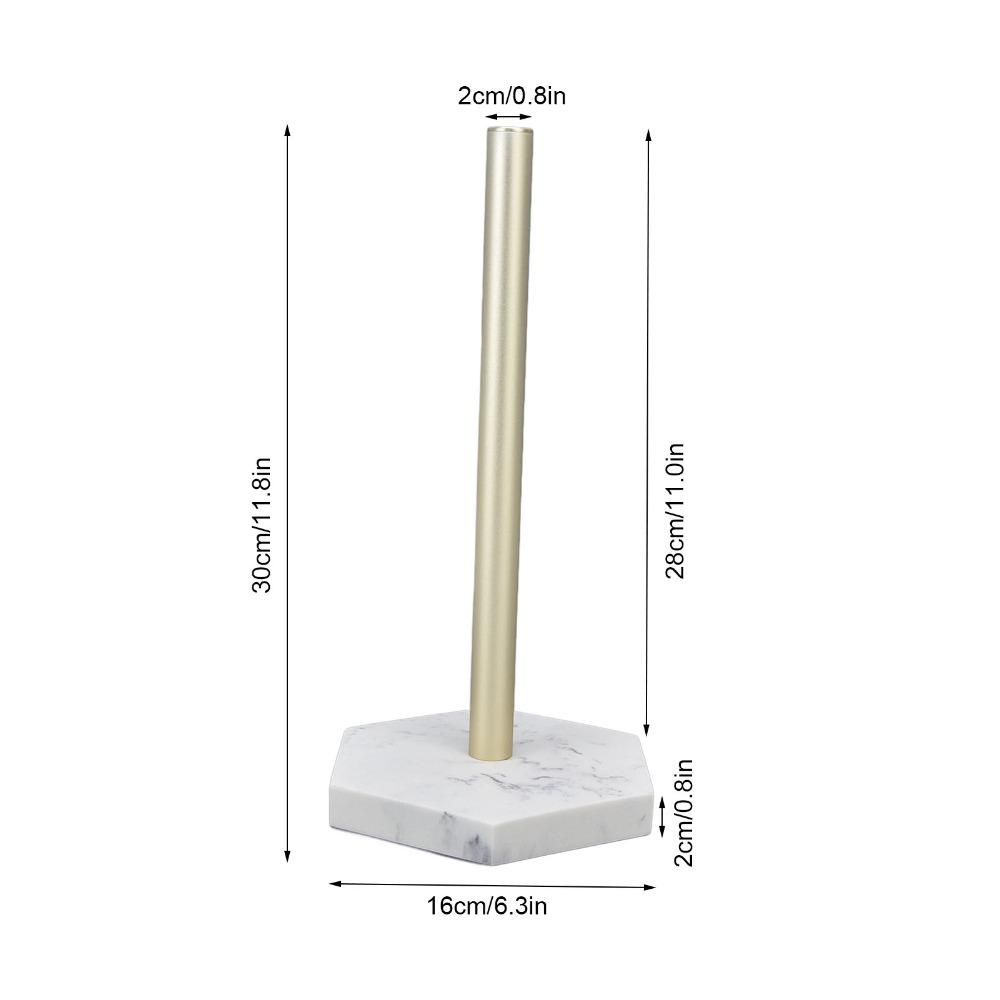 Gold Paper Towel Rack Simulation Marble Paper Hanger Rack  Home Dorm Office Restaurant