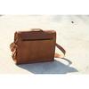 Men's Leather Vintage Notebook Messenger Shoulder Satchel Laptop Briefcase Bag