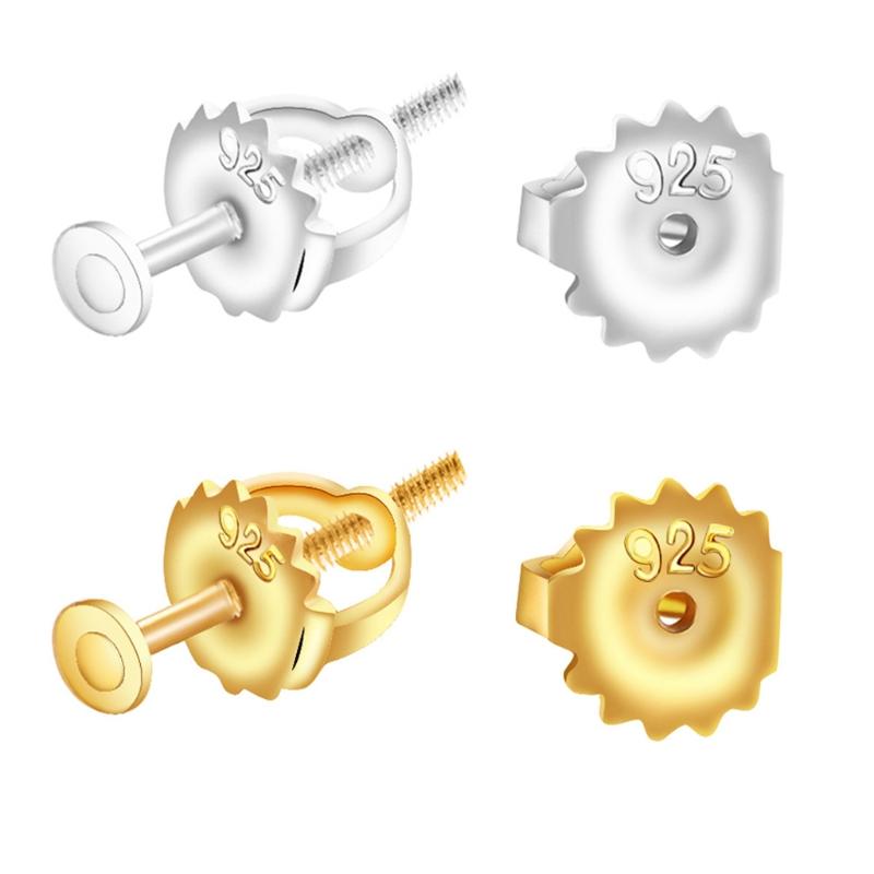 Stainless Steel Screwbacks Earring Backs Replacements for Posts Earring Backings Secure for Studs Hypoallergenic Locking
