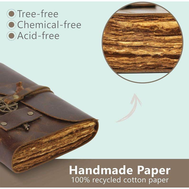 Leather Journal Notebook Diary, Leather Sketchbook, Travel Notebook, Corporate Gifts, Father's Day Gift, Gift for Women