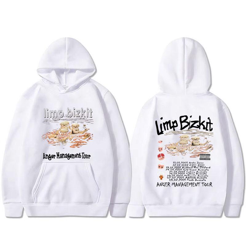90s Rock Band Limp Bizkit Anger Management Tour Hoodie Men Women Fashion Oversized Pullover Unisex High Quality Fleece Hoodies