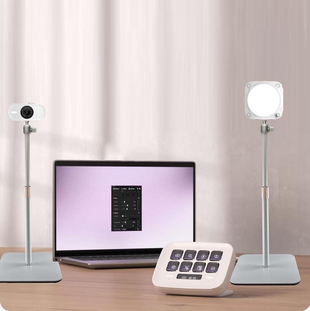 AceTaken White Webcam Magnetic Stand Holder for Logitech Brio 100, Brio 300, Brio 500, C270, C310 Webcams