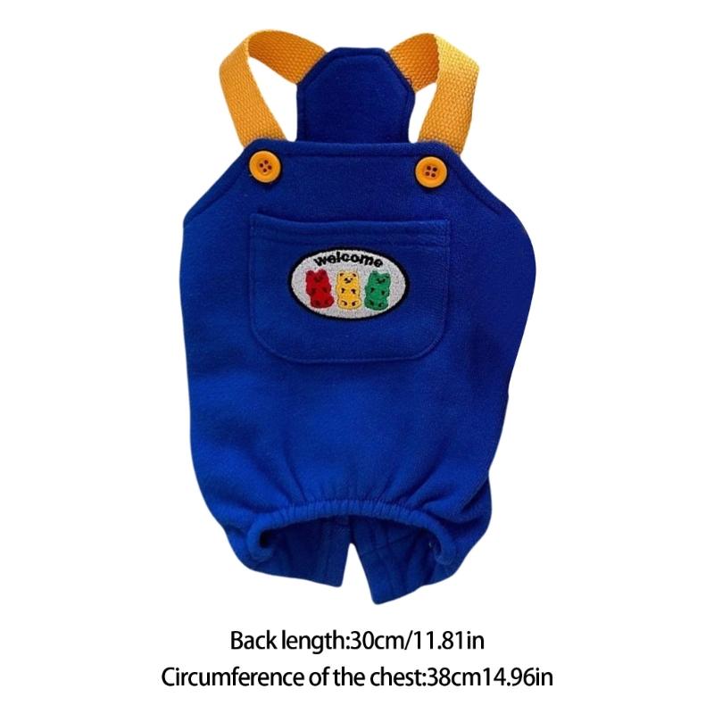 Dog Cats Overalls Fashion and Easy to Clean Suspender Pants for Pet Outdoor Fashion Clothing for Small Breeds Spring Wear