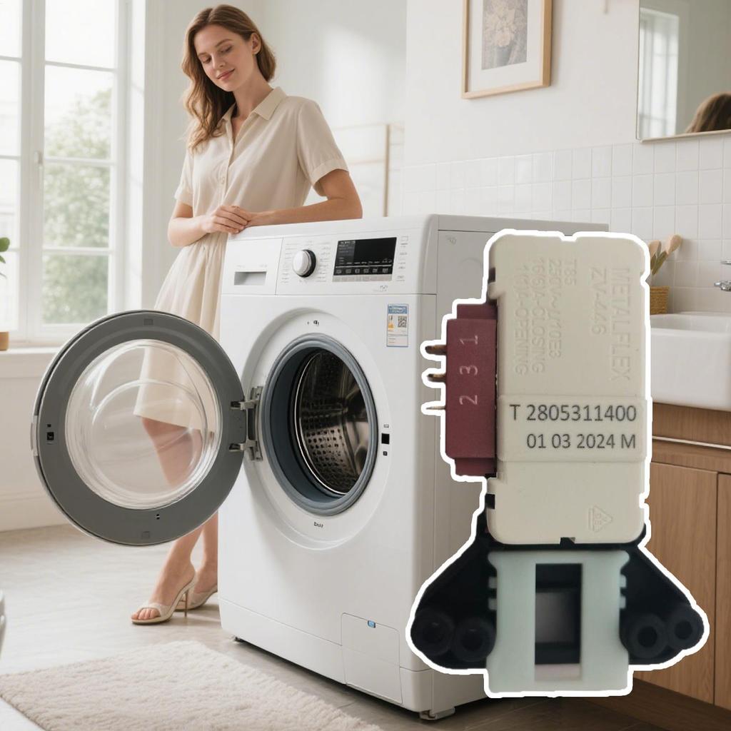 Waschmaschinen-Türverriegelung Stabile Waschmaschinen-Türverriegelungsschalter Sicherheitsschutz Stabile Glatte Ersatzteile für Zuhause Zimmer Freunde