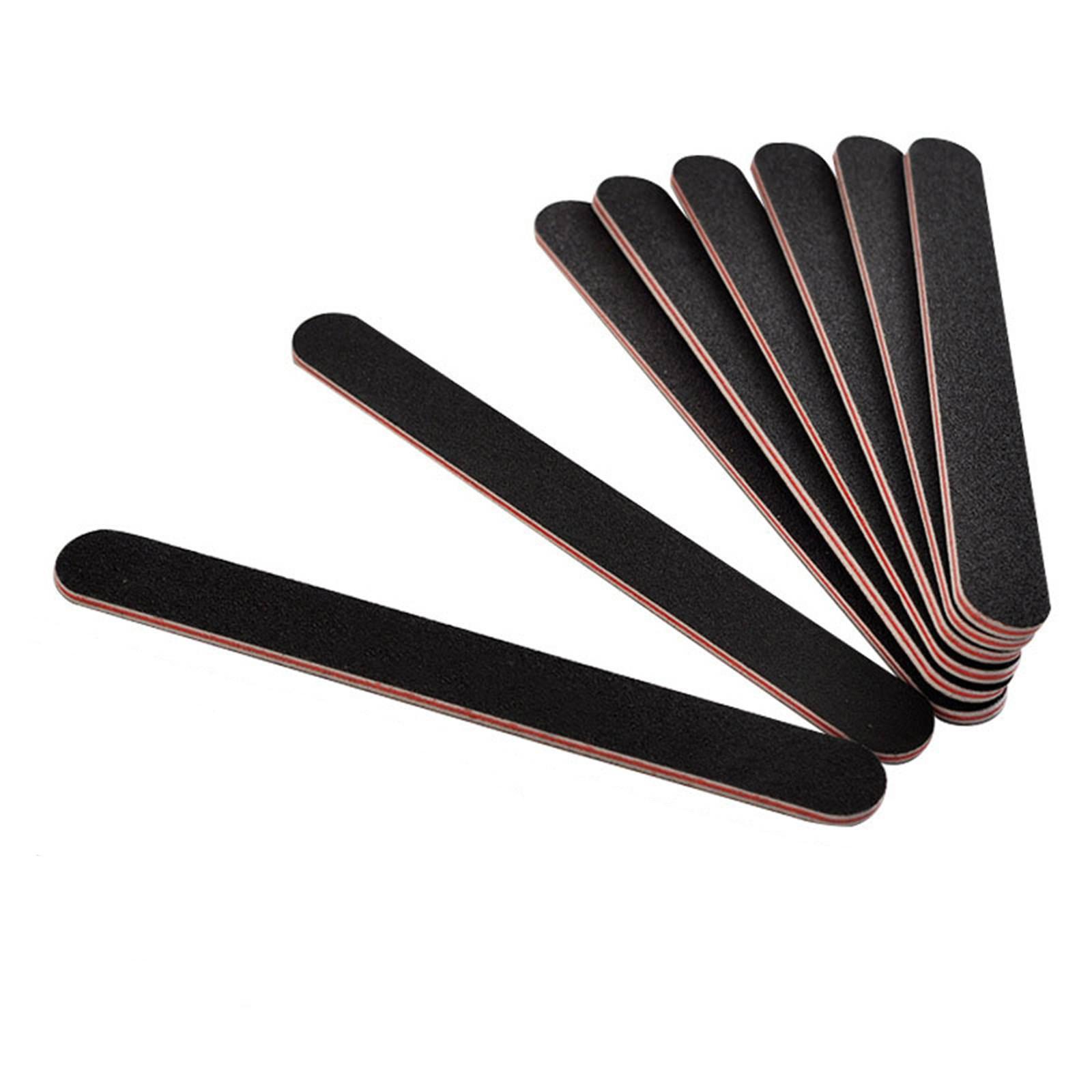 Nail Files, 100180 Grit, 12 Ct Black One Size чёрный