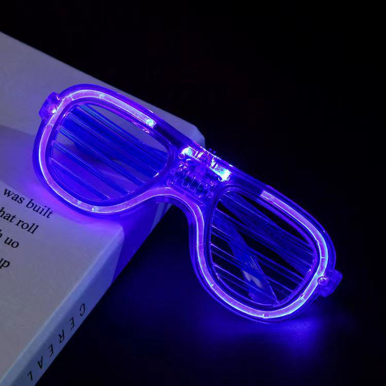 Occhiali a Lamelle Disco Illuminati - Accessori Lampeggianti per Vita Notturna Adulti