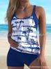 New Seaside Comfortable Tankini Swimsuit Two-piece Women's Print Split Swimsuit