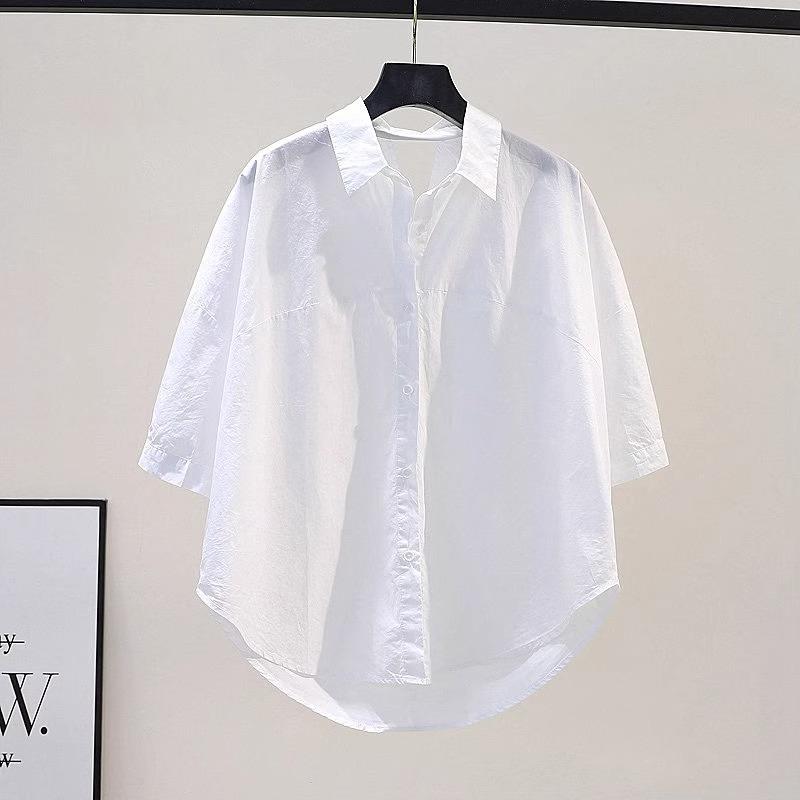 Summer Fashion Shimmery Knotted Hollow Out Backless Blouses Women's Solid Polo Neck Button Loose Folds Casual Short Sleeve Shirt