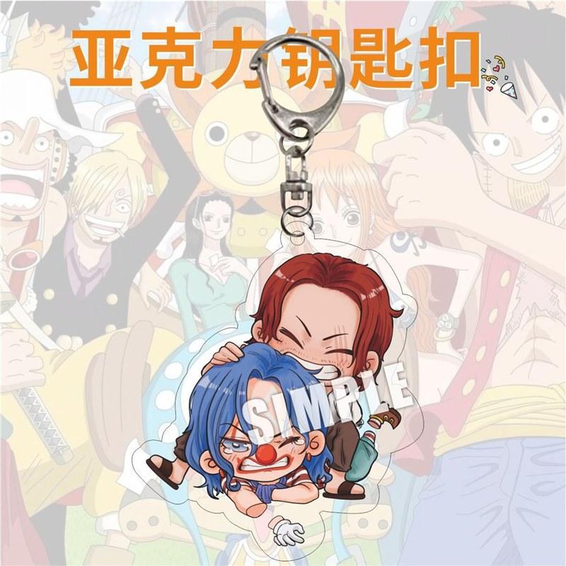 Acrylic Key Chain for One Piece Franky Trafalgar Law Jinbe Monkey D. Luffy Thatch Anime Peripheral Pendant Acrylic Key Buckle