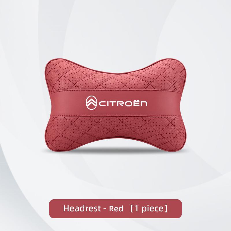 Car Headrest and Lumbar Support Set Comfort Neck Pillow Keychain For Citroen C4 C3 C5 C5X e-C4 X e-C3 C-Elysee Berlingo C1 C6 C2 YX3