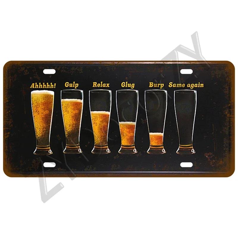 Coffee Tin Sign Vintage Metal Sign Funny Poster License Plate Home Decor For Bar Pub Club Man Cave Wall Decoration Wine Beer