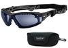 Bolle SAFETY Rush Plus Set 4-piece (Goggles/Gasket kit/Semi-hard case/Original Cloth) ((Semi-hard Case) Black/Wolf Gray, Smoke)