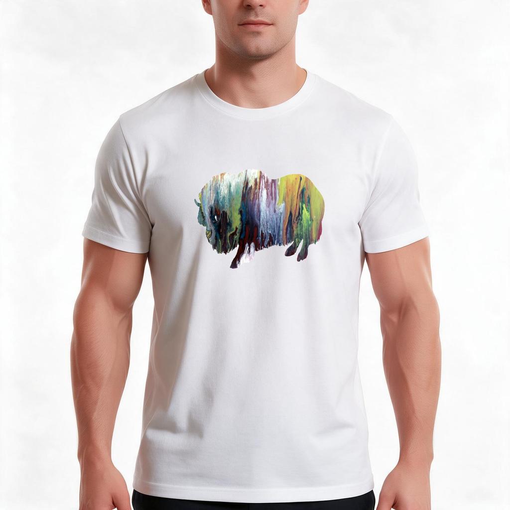 Musk Ox TShirt Summer Casual Cotton Tee Oversized Streetwear Tops Vintage Graphic Print Loose Fit Short Sleeve 100 Cotton