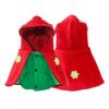 Funny christmas pet cospaly costume fake two piece dog cape set full size