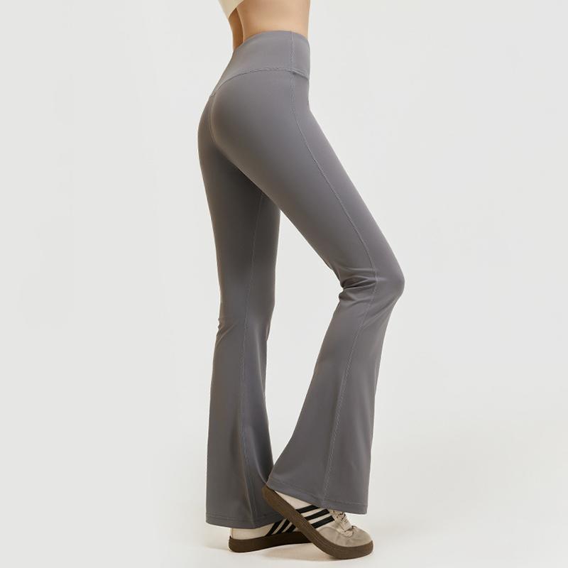 High-waisted Butt-lifting Flare Pants Seamless Nude-feel Yoga Pants Pilates Workout Fitness Leggings