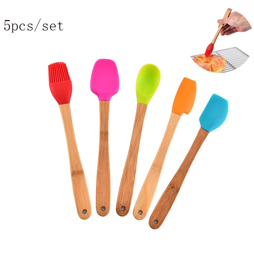 5pcs Set Cake Silicone Spatula Set Pastry Brush Spoon Dough Scraper Bread Baking Kitchen Tool Buy At A Low Prices On Joom E Commerce Platform