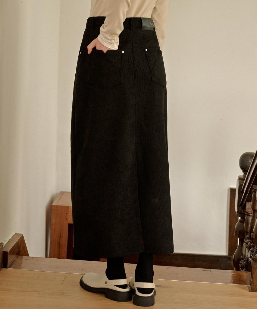 Micene Warms Corduroy M-Point Long Skirt