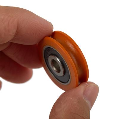 High Quality 6*29*8Mm Orange U Groove Bearing U-Shaped Bearing Wheel Pom Pulley Guide Roller Wheel For Door Window Drawer Pulley