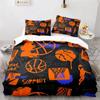 Boys Basketball Bedding Set 3D Ball Duvet Cover Full King For Teen Men Microfiber Sports Theme Game Comforter