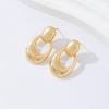 Brushed Splicing Stud Earrings, Women's Exaggerated Sense of High-end, Large Circle Ear Buckles, Temperament, Personality, Niche Earrings, Jewelry