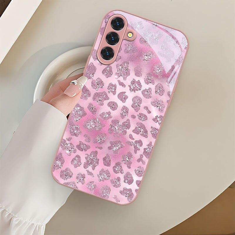 Leopard Print New Exquisite Luxury High-end PhoneCase Glass PhoneCase for Samsung Galaxy S26 S25 S24 S23 S22 S21 FE,Ultra,Plus