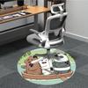 1pc We Bare Bears Friends Office Round Area Rug, Under Office Chairs Bedroom Living Room Home Decor  a1022178