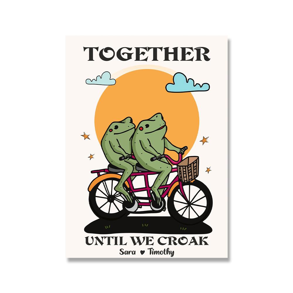 You Are Exactly Funny Mushroom Poster Retro 70s Groovy Hippie Ball Dancing Frogs Canvas Painting Wall Art Pictures Home Decor