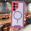 Ins Style Multicolored Four Corner Anti Drop Magnetic Ring Phone Case for Samsung S26Ultra Film PC Shockproof Cover