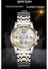 Sanda Men's Waterproof Luminous Quartz Watch - Fashionable Three-Eye Six-Hand Design with Steel Band.