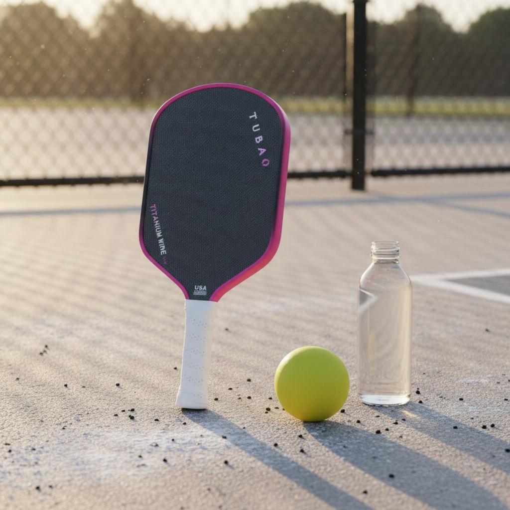 Pickleball Paddle Lightweight Design Metal Alloy Wire Pickleball Paddle Sports Equipment Shock Absorption Ergonomic Extended