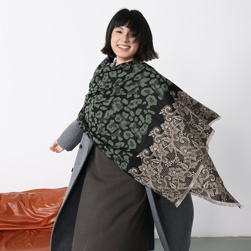 Herbst- und Winter Damen Thermalschal Imitation Kaschmir Retro Schal Vielseitiges Weiches Tuch