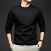Men's Pure Cotton Round-Neck Long-Sleeve Hoodie - Comfortable, Loose-Fit, Solid Color for All Ages